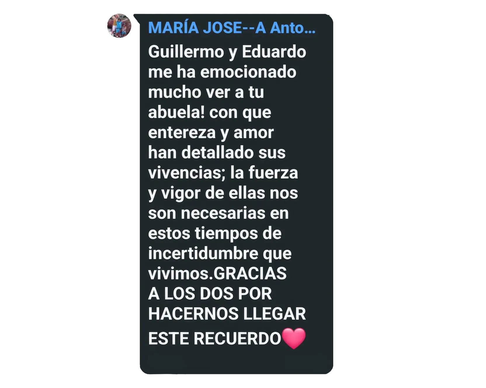 comentarios vídeo familia 4